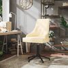 vidaXL Silla de oficina giratoria de terciopelo crema
