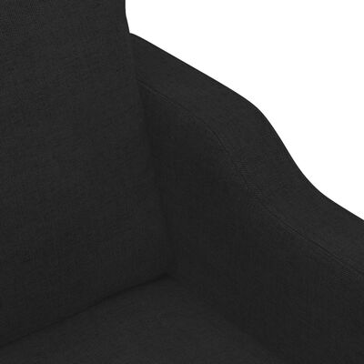 vidaXL Sofá de 2 plazas de tela negro 120 cm