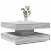 vidaXL Mesa de centro giratoria 360 grados gris Sonoma 70x70x34,5 cm
