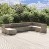 vidaXL Set de muebles de jardín 8 pzas y cojines ratán sintético gris