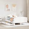 vidaXL Estructura de cama sin colch&oacute;n madera de pino blanca 140x190 cm