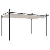 vidaXL P&eacute;rgola con cubierta retr&aacute;ctil color crema 395x292x230 cm