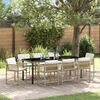 vidaXL Conjunto de Comedor de Jard&iacute;n 9 pcs Beige rat&aacute;n sint&eacute;tico