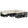vidaXL Conjunto de sof&aacute;s de jard&iacute;n 13 pcs Negro rat&aacute;n sint&eacute;tico