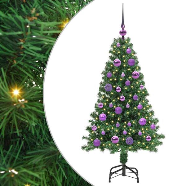 vidaXL &Aacute;rbol de Navidad artificial Verde 120 cm PVC y Acero y Pl&aacute;stico