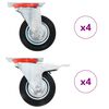 vidaXL Ruedas giratorias 8 unidades 100 mm