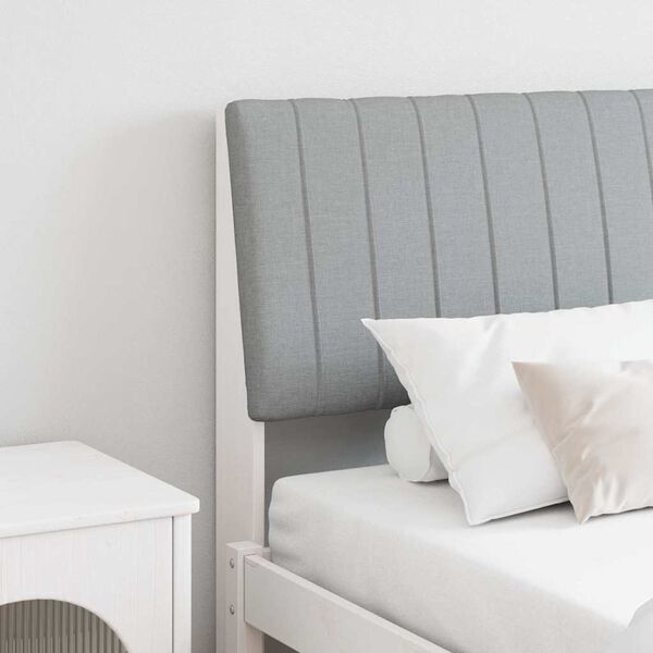 vidaXL Cabecero tapizado Gris Claro 180 cm Madera de pino macizo