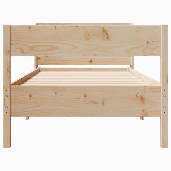 vidaXL Estructura de cama sin colch&oacute;n madera maciza de pino 90x190 cm
