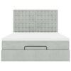 vidaXL Estructura cama otomana colchones gris claro 140x190cm