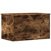 vidaXL Caja de almacenaje madera ingenier&iacute;a roble ahumado 60x35x35 cm
