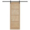 vidaXL Puerta Corredera Marrón 83 x 232 cm Madera de pino macizo