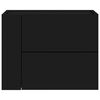 vidaXL Mesitas de noche de pared 2 unidades negra 45x30x35 cm