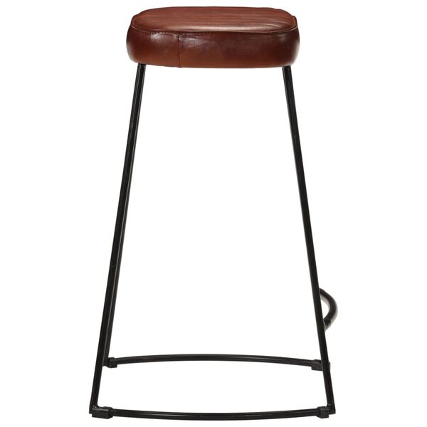 vidaXL Taburetes de bar 2 uds marr&oacute;n oscuro 41x29x62 cm