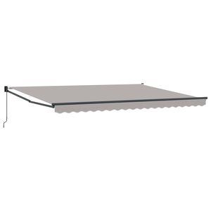 vidaXL Toldo Manual Gris Claro 450 x 300 x 165 cm Poli&eacute;ster y metal