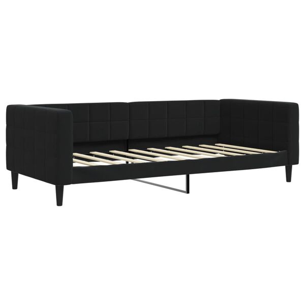 vidaXL Sofá cama nido con cajones terciopelo negro 90x190 cm