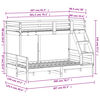 vidaXL Litera de madera maciza de pino 90x200/120x200 cm