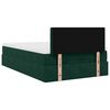 vidaXL Cama otomana con colch&oacute;n 120x190 cm terciopelo verde oscuro