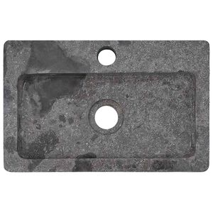 vidaXL Lavabo de pared m&aacute;rmol gris 38x24x6,5 cm