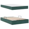 vidaXL Cama con almacenamiento y colchón Verde oscuro 120 x 200 cm