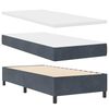 vidaXL Cama tipo Box Spring Gris oscuro 200 x 90 cm Poli&eacute;ster