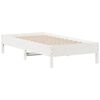 vidaXL Estructura de cama sin colch&oacute;n madera maciza blanca 75x190 cm