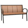 vidaXL Banco de jard&iacute;n acero y WPC negro y marr&oacute;n 116 cm