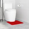 vidaXL Alfombra antideslizante para baño con corte para inodoro Rojo
