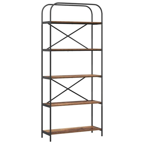 vidaXL Estante de libros Madera vieja 80 x 30 x 183 cm