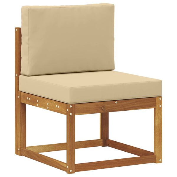 vidaXL Conjunto de sof&aacute;s de exterior con coj&iacute;n 7 pcs Natural y Beige