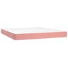 vidaXL Cama box spring con colch&oacute;n terciopelo rosa 160x200 cm