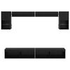 vidaXL Unidades de TV de Pared con LED con LED 6 pcs Roble Negro