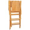 vidaXL Sillas plegables, 4 unidades, 55x61x90 cm, madera maciza de teca.