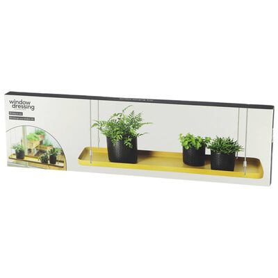 Esschert Design Bandeja colgante para plantas rectangular dorada L
