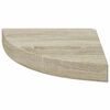 vidaXL Estante flotante de esquina 4 uds MDF roble 25x25x3,8 cm