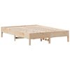 vidaXL Estructura de cama sin colch&oacute;n madera de pino blanco 150x200 cm