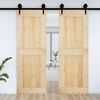 vidaXL Puerta NARVIK Natural 80 x 210 cm Madera de Pino S&oacute;lido