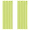 vidaXL Cortinas de gasa con ojales 2 uds verde manzana 140x260 cm