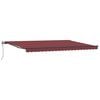 vidaXL Toldo retr&aacute;ctil autom&aacute;tico burdeos 500x300 cm