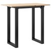 vidaXL Mesa de comedor marco O madera maciza pino y acero 80x50x75,5cm