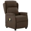 vidaXL Silla de masaje con coj&iacute;n Marr&oacute;n 93.5 x 67.5 x 101.5 cm tela