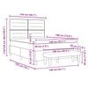 vidaXL Cama tipo Box Spring con cabecera Gris Claro 140 x 190 cm tela