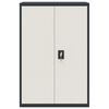vidaXL Armario archivador de acero gris antracita y blanco 90x40x140cm