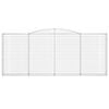 vidaXL Cestas gaviones 3 uds forma de arco hierro 400x30x160/180 cm