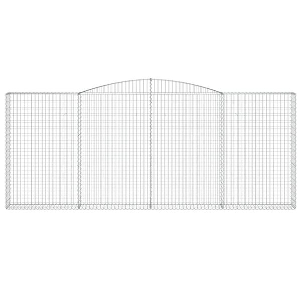 vidaXL Cestas gaviones 3 uds forma de arco hierro 400x30x160/180 cm