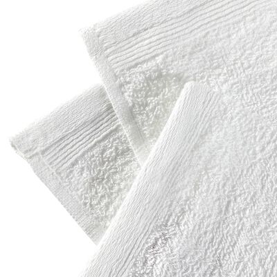 vidaXL Toallas de cortesía 50 uds algodón blanco 350 g/m² 30x50 cm