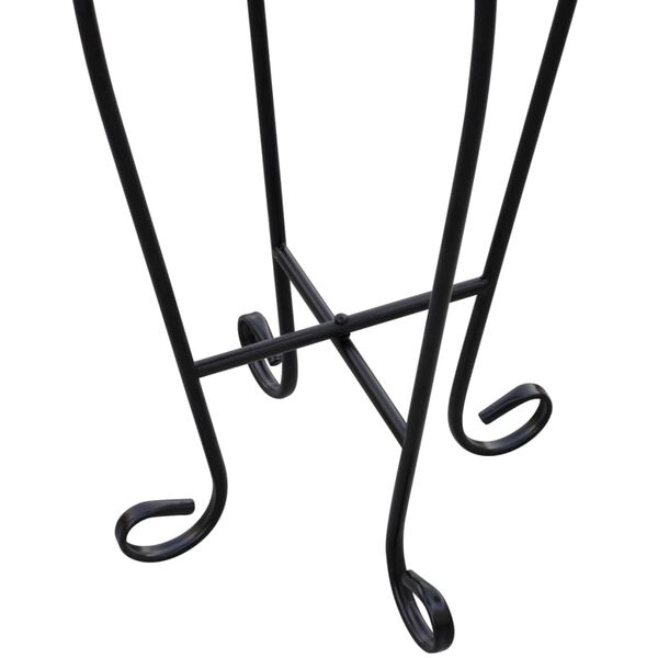 vidaXL Mesa auxiliar para plantas mosaico azul y blanco