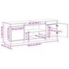 vidaXL Unidades de TV Negro 139,5 x 34 x 50 cm Madera contrachapada