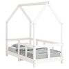 vidaXL Estructura de cama para ni&ntilde;os madera de pino blanco 70x140 cm