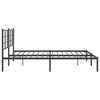 vidaXL Estructura cama sin colch&oacute;n con cabecero metal negro 180x200 cm