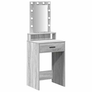 vidaXL Mesa Tocador Gris 50 x 41 x 140 cm Madera de ingenier&iacute;a